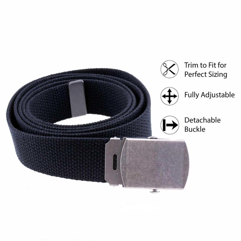 Thomas Bates Cargo Cotton Military Web Belt (Black) - Image 3